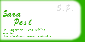 sara pesl business card